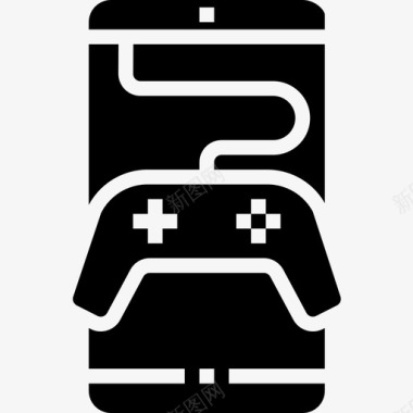 游戏智能手机功能5填充图标图标
