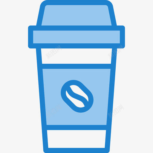 纸杯咖啡店76号蓝色图标svg_新图网 https://ixintu.com 咖啡店76号 纸杯 蓝色