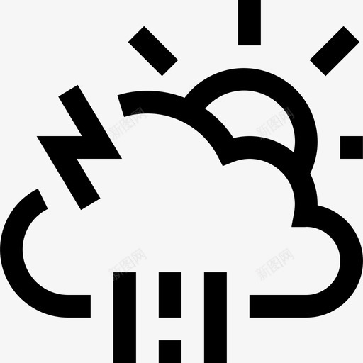 云天气和季节线性图标svg_新图网 https://ixintu.com 云 天气和季节 线性