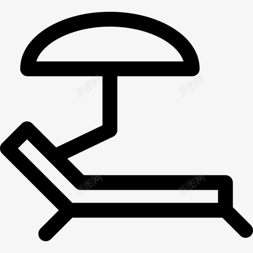 躺椅酒店116直线型图标svg_新图网 https://ixintu.com 直线 线型 躺椅 酒店