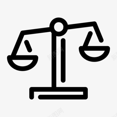 法律量表平衡量表公正量表图标图标