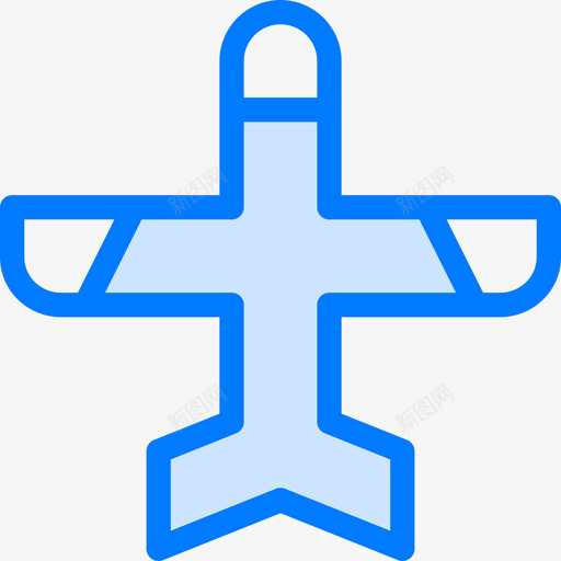 飞机64号机场蓝色图标svg_新图网 https://ixintu.com 64号 机场 蓝色 飞机