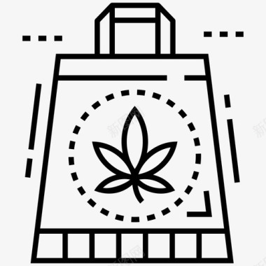 买大麻买毒品购物袋图标图标