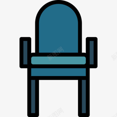 扶手椅家具99线性颜色图标图标