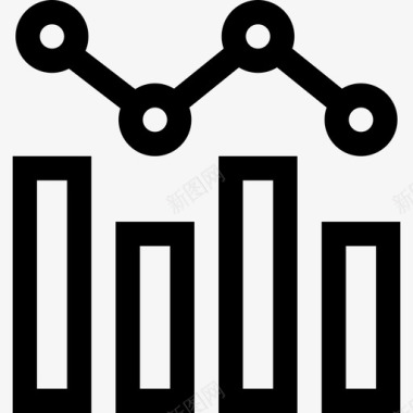 条形图投资9线性图标图标