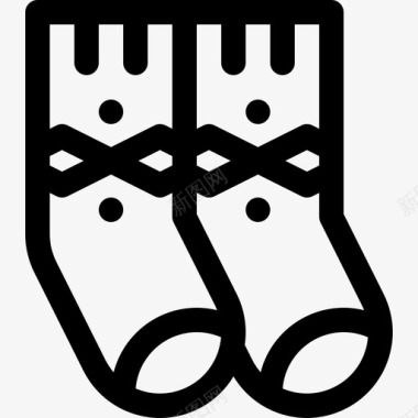 袜子冬季运动7直线型图标图标
