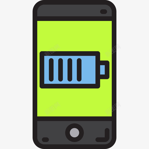 电池移动应用程序2线性颜色图标svg_新图网 https://ixintu.com 应用程序 电池 移动 线性 颜色