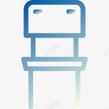椅子家具和家用17线性坡度图标图标