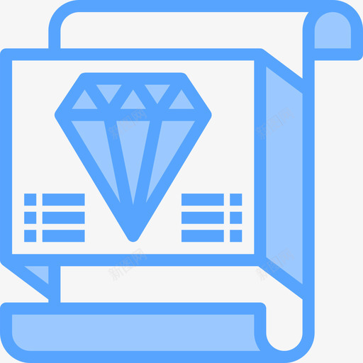 钻石文件和文件36蓝色图标svg_新图网 https://ixintu.com 文件和文件36 蓝色 钻石