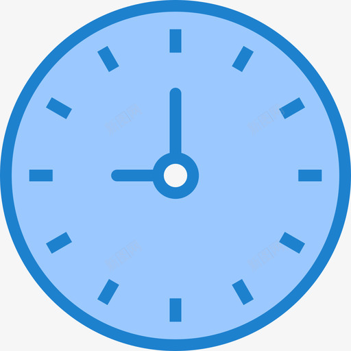 时钟必需品45蓝色图标svg_新图网 https://ixintu.com 必需品 时钟 蓝色