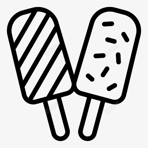 冰淇淋巧克力棒棒糖图标svg_新图网 https://ixintu.com 冰淇淋 夏天 巧克力 幸福 棒棒糖 甜点 香草