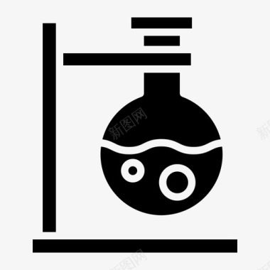 研究佛罗伦萨烧瓶科学图标图标