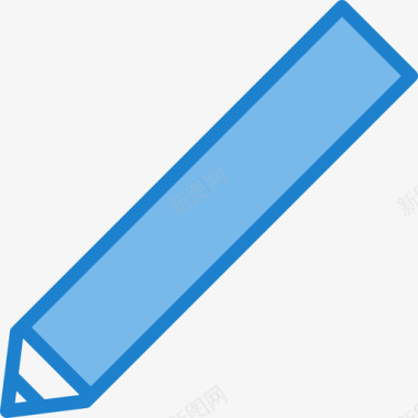 铅笔文具37蓝色图标图标