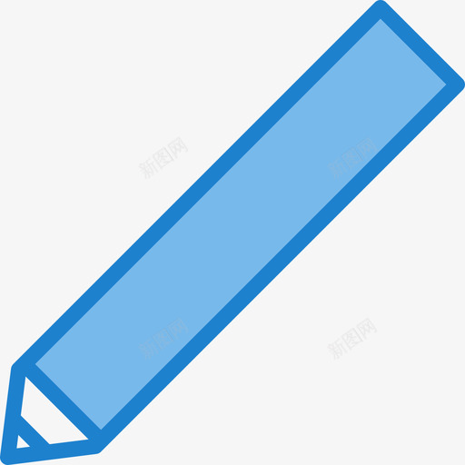 铅笔文具37蓝色图标svg_新图网 https://ixintu.com 文具37 蓝色 铅笔