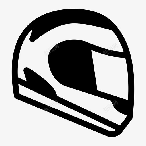 头盔摩托车防护图标svg_新图网 https://ixintu.com 头盔 摩托车 赛车 道路 防护 骑行