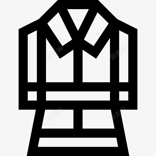 连衣裙冬装和附件3直线型图标svg_新图网 https://ixintu.com 冬装和附件3 直线型 连衣裙