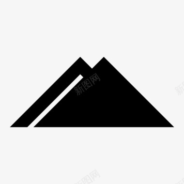 山阿尔卑斯山海拔图标图标