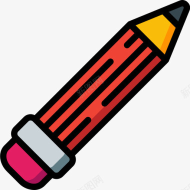 铅笔工艺品5线颜色图标图标