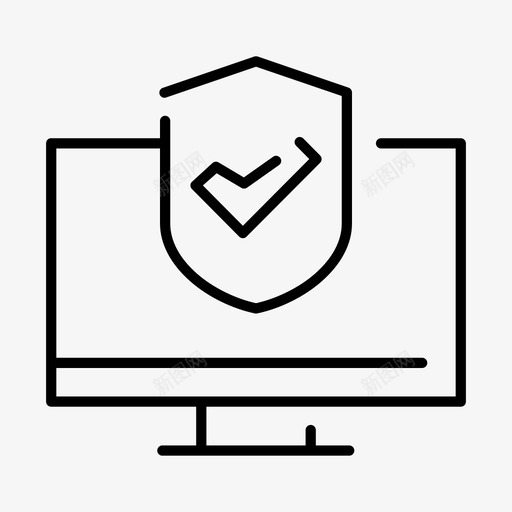 电脑保护电脑台式电脑图标svg_新图网 https://ixintu.com 其他 台式电脑 挂锁 电子产品 电脑 电脑保护