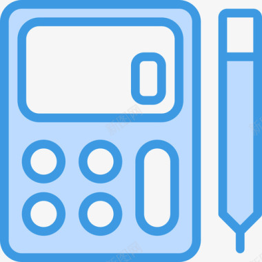 计算器计算5蓝色图标图标