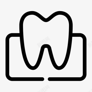 牙龈解剖学健康保健图标图标