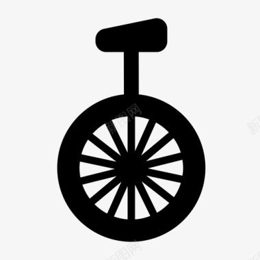 单轮自行车自行车单轮图标图标