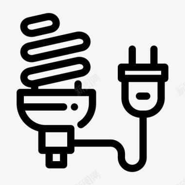 灯泡经济型电气图标图标