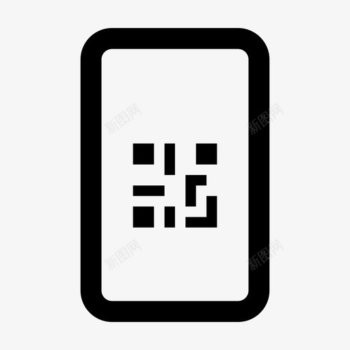 手机条形码扫描图标svg_新图网 https://ixintu.com jumpicon电子商务粗体线 手机 扫描 条形码