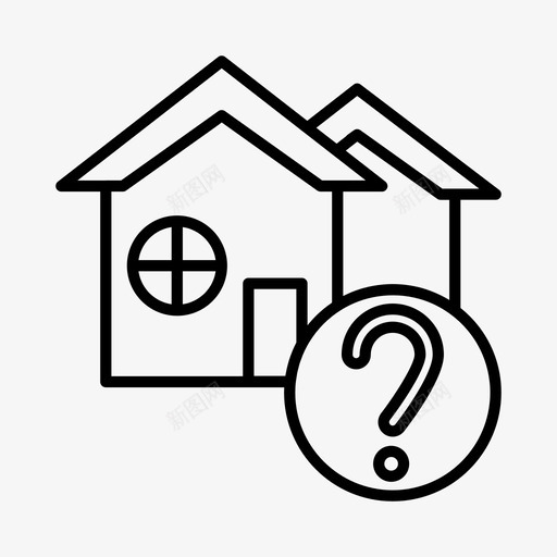 房屋常见问题解答建筑物业图标svg_新图网 https://ixintu.com 常见 建筑 房地产 房屋 支持 物业 问号 问题解答