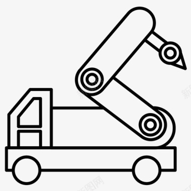 卡车建筑钻机图标图标