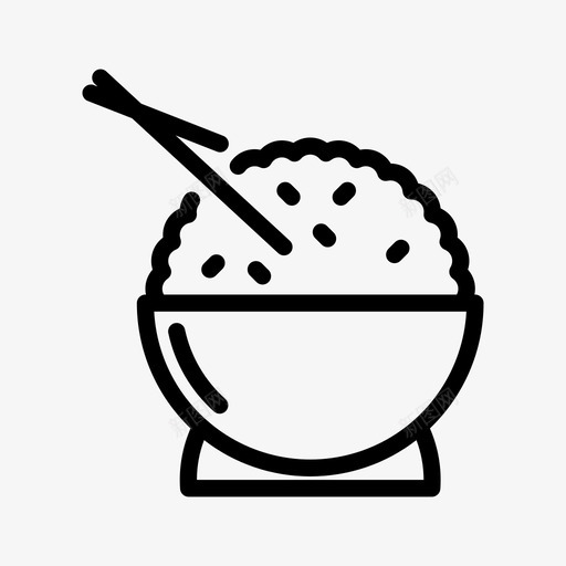 一碗饭筷子食物图标svg_新图网 https://ixintu.com 一碗 布里 日本 筷子 食物