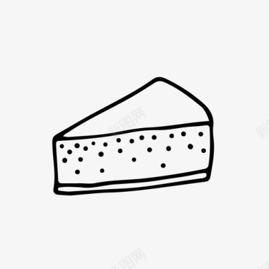 撒蛋糕芝士蛋糕块图标图标