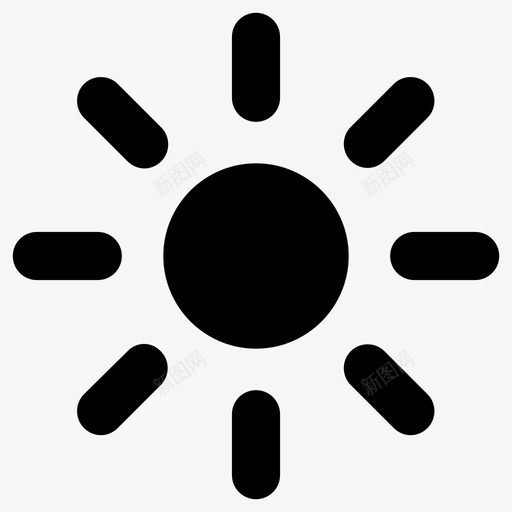 亮度亮度控制灯光图标svg_新图网 https://ixintu.com 亮度 太阳 控制 灯光