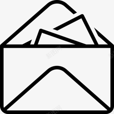 收件箱消息通信信封图标图标