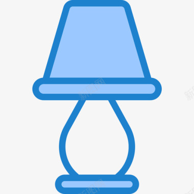 灯家具和家用灯26蓝色图标图标