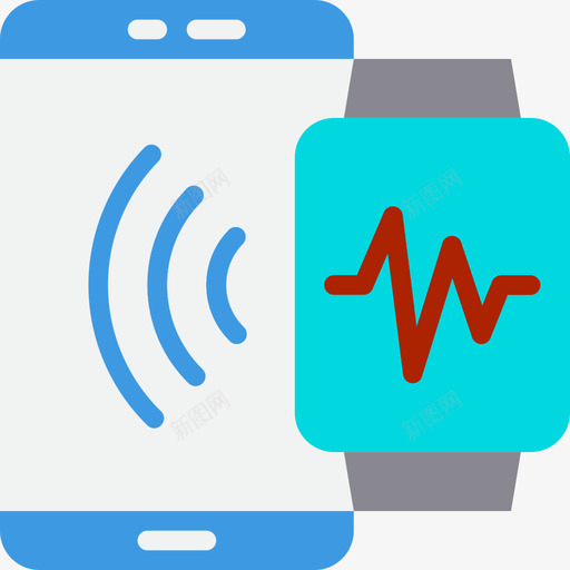 数据智能手表5扁平图标svg_新图网 https://ixintu.com 扁平 数据 智能手表5