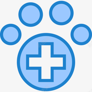 兽医健康护理27蓝色图标图标