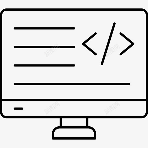 编码计算机开发图标svg_新图网 https://ixintu.com 企业 图标 屏幕 开发 液晶显示 线图 编码 编程 计算机 财务