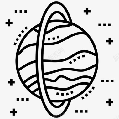 天王星行星宇航员天文学图标图标