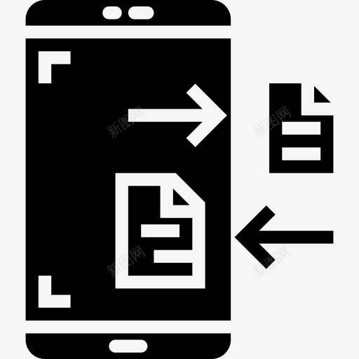 数据传输智能手机应用程序5填充图标svg_新图网 https://ixintu.com 填充 数据传输 智能手机应用程序5