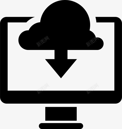 云计算数据库主机图标svg_新图网 https://ixintu.com 主机 云计算 托管 数据库