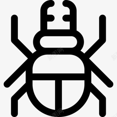 虫昆虫9线状图标图标