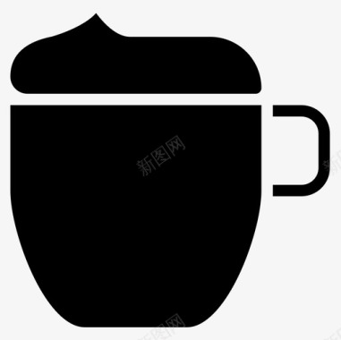 咖啡杯咖啡店72号装满图标图标