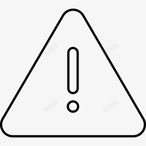 警告错误通知图标svg_新图网 https://ixintu.com 图标 学校 教育 标志 线图 警告 通知 错误