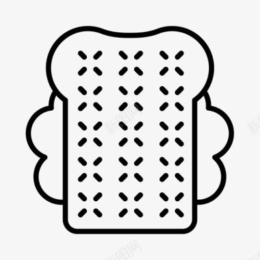 三明治面包师面包房图标图标