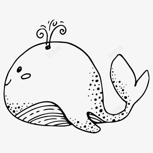 鲸鱼动物水族馆图标svg_新图网 https://ixintu.com 动物 可爱的海底世界 水下 水族馆 海洋世界 海洋生物 鲸鱼