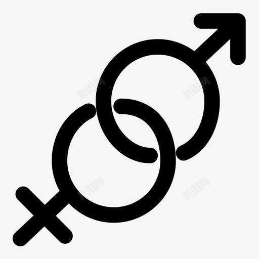 异性恋女性性别图标svg_新图网 https://ixintu.com 女性 异性 性别