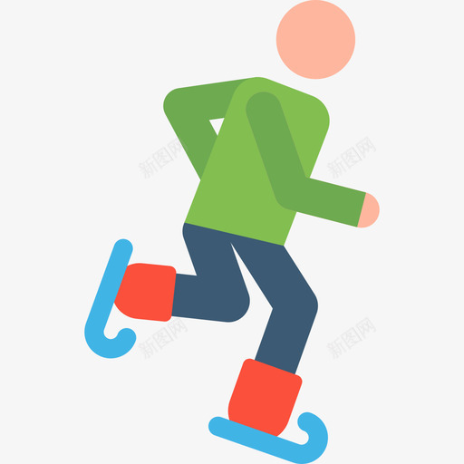 溜冰鞋健身65彩色图标svg_新图网 https://ixintu.com 健身65 彩色 溜冰鞋