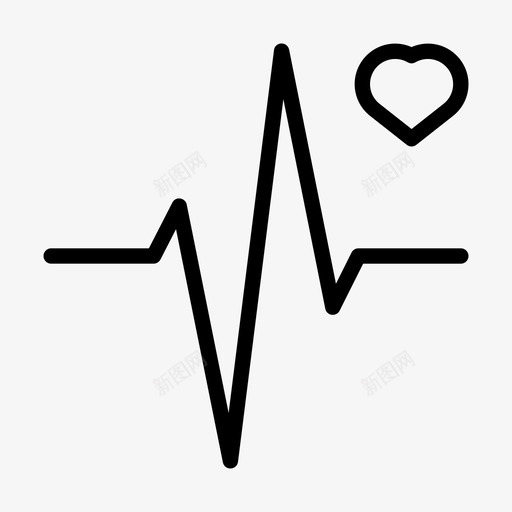 心电图心脏心跳图标svg_新图网 https://ixintu.com 医院 心电图 心脏 心跳 测量 脉搏