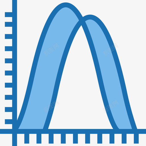 曲线分析9蓝色图标svg_新图网 https://ixintu.com 分析9 曲线 蓝色